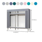 Floral Steel Sliding Door Wardrobe Armoire With Shelves And Rod Dimensions