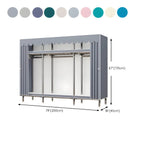 Floral Steel Sliding Door Wardrobe Armoire With Shelves And Rod Dimensions
