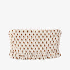 Floral Upholstered Ruffle Skirt Sofa with Curved Arms and Washable Cover