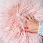 Fluffy Cloud-Form Slipper Stool with Warm Wood Legs for Bedroom Nooks