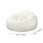 Fluffy Curly Pile Bean Bag Lounge Chair for Creamy Minimalist Spaces
