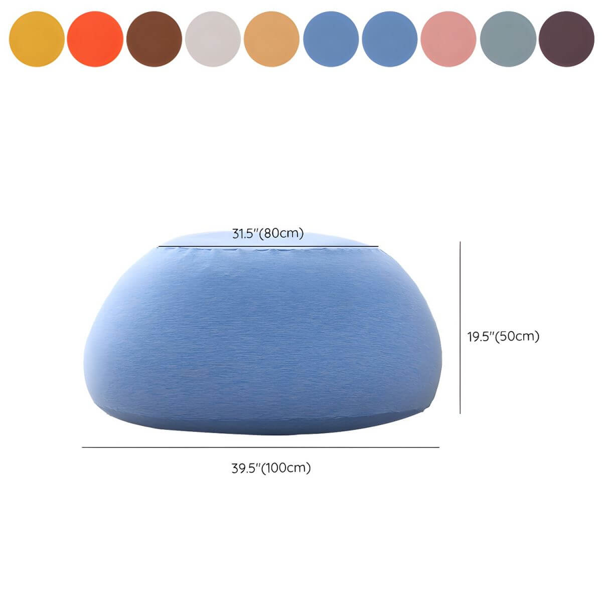 Foam Club Sofa - Solid Color Series, Seats 2, Stackable Dimensions