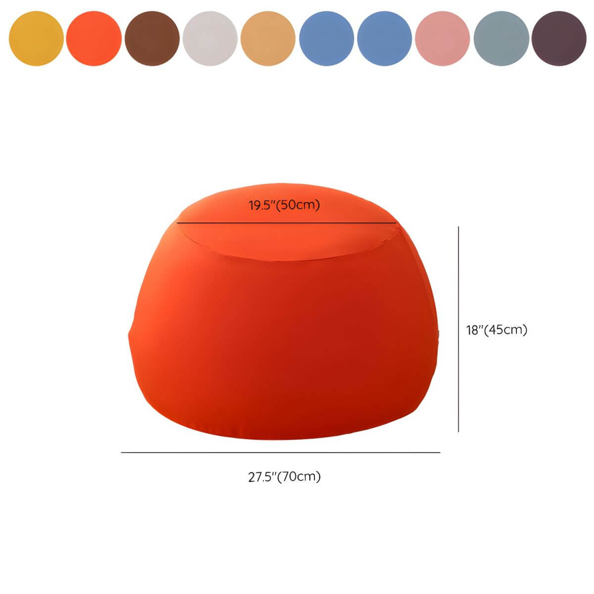 Foam Club Sofa - Solid Color Series, Seats 2, Stackable Dimensions