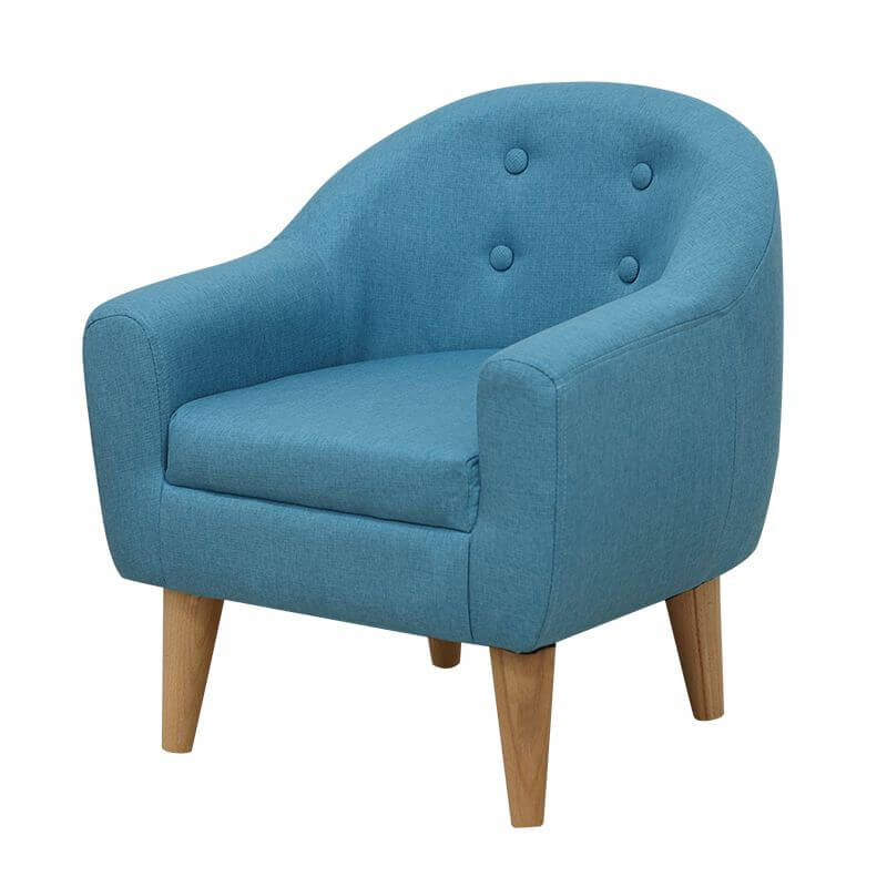 Foam Kids 1-Seater Sofa - Rose Bloom, Sky Blue, Grey, Light Green Main image