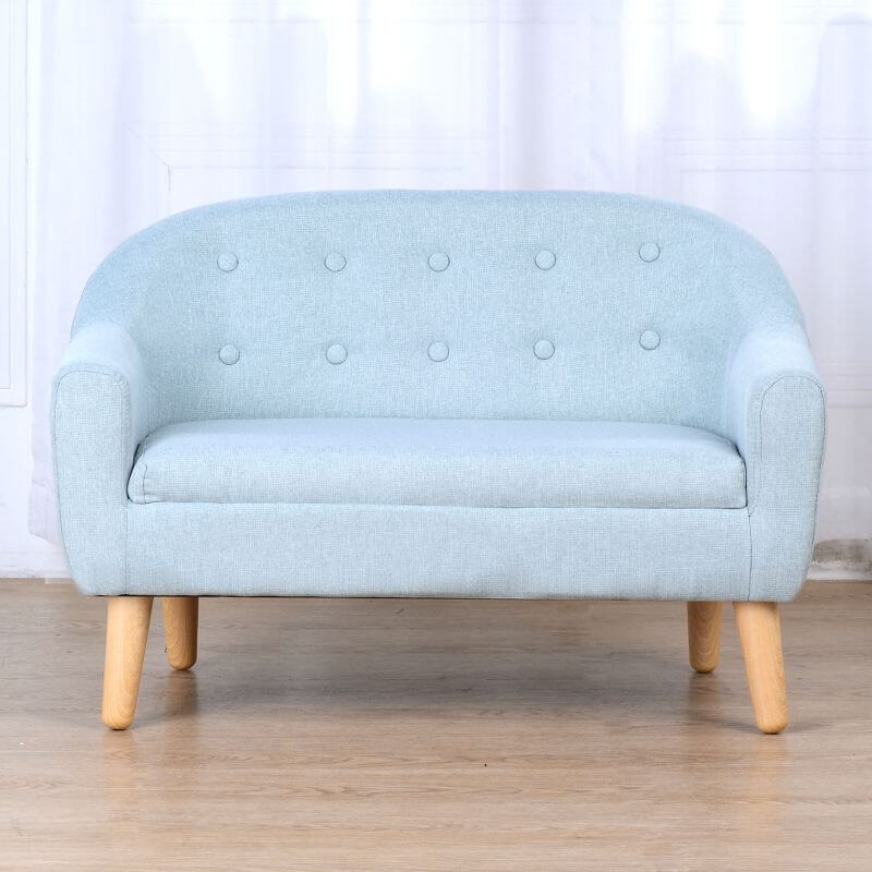 Foam Kids 1-Seater Sofa - Rose Bloom, Sky Blue, Grey, Light Green Main image
