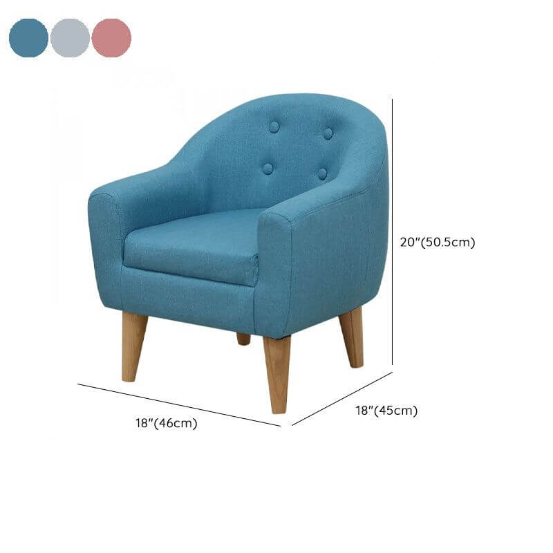 Foam Kids 1-Seater Sofa - Rose Bloom, Sky Blue, Grey, Light Green Dimensions