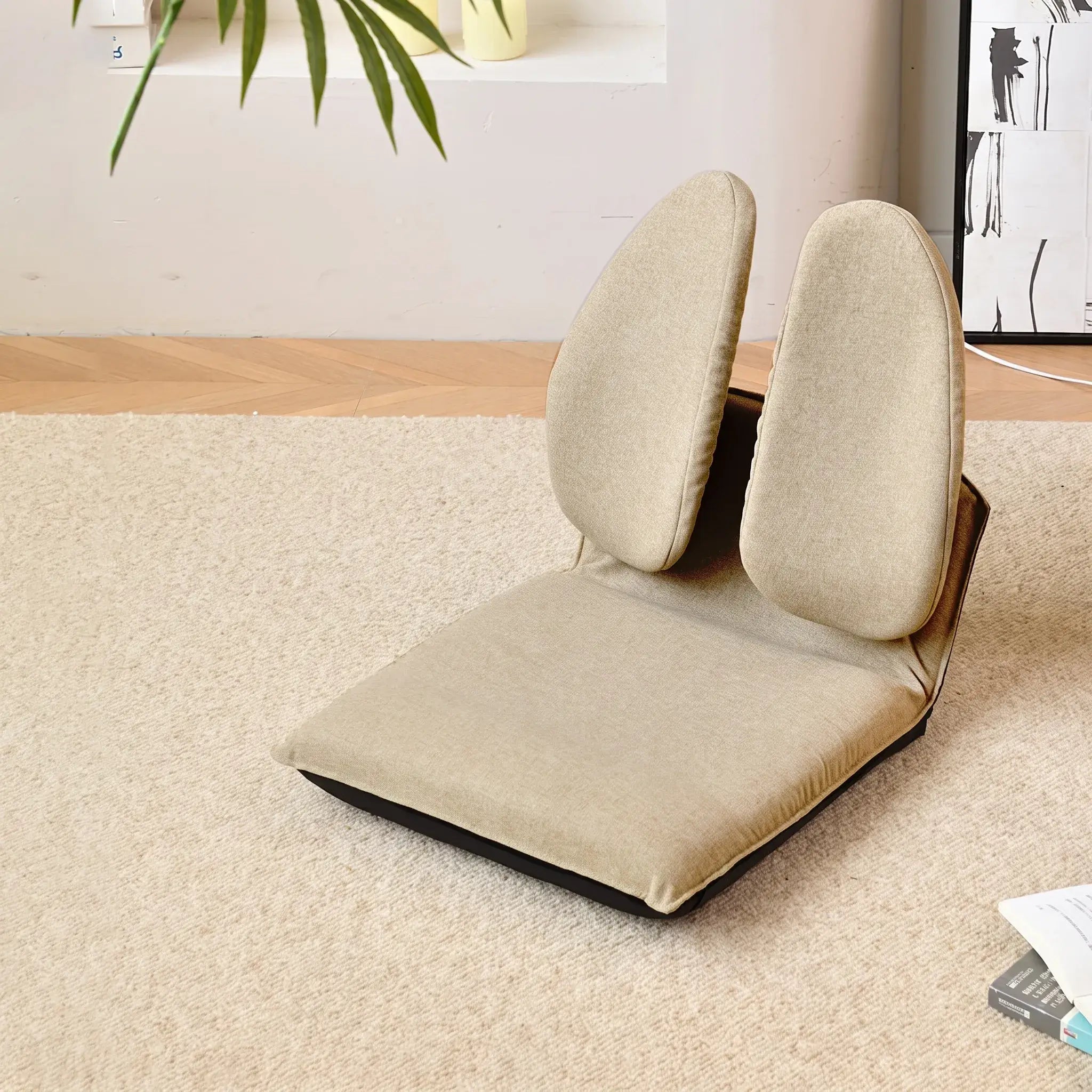 Foldable Floor Meditation Chair With Dual Back Support and 5 Recline Angles