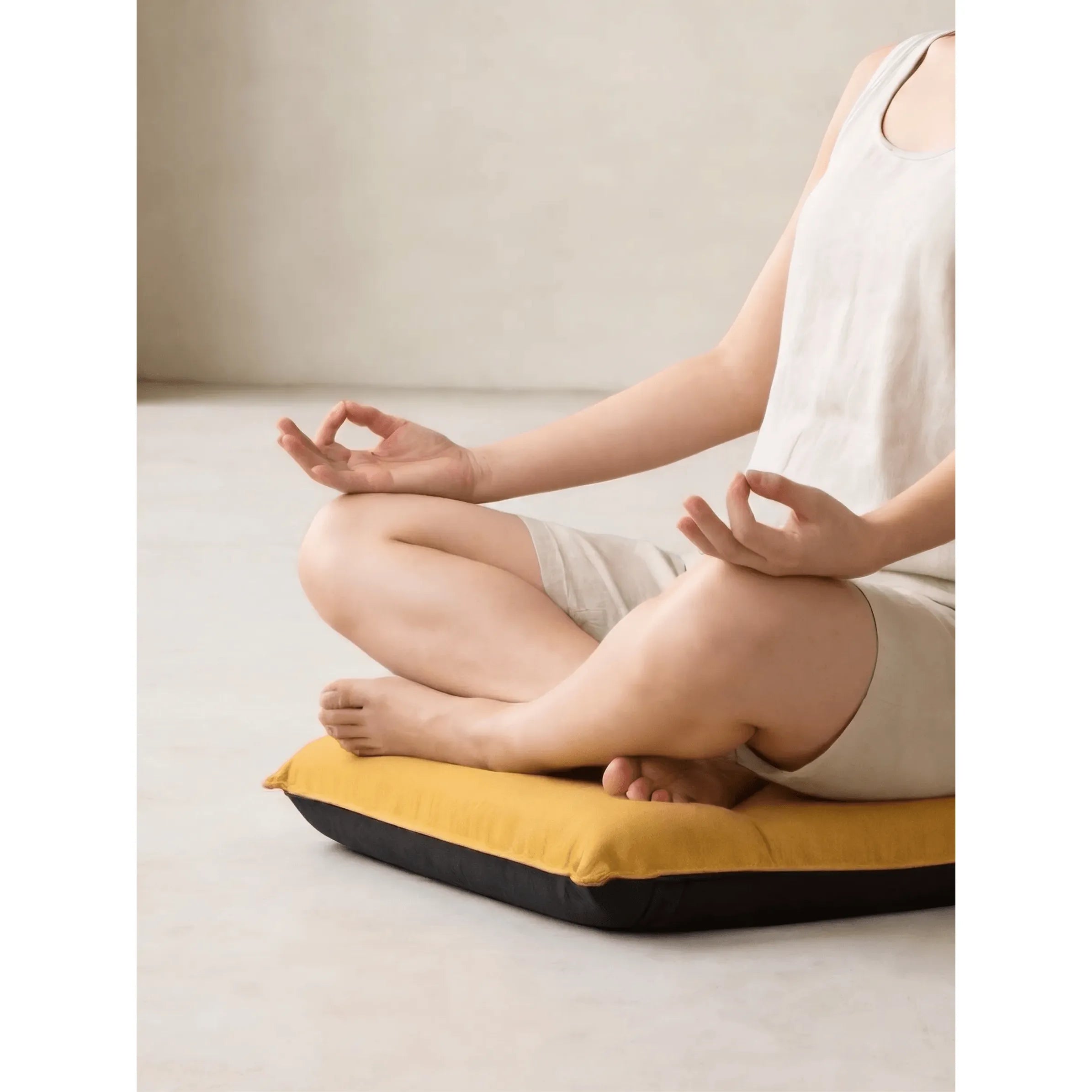 Foldable Floor Meditation Chair With Dual Back Support and 5 Recline Angles