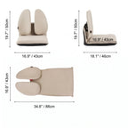 Foldable Floor Meditation Chair With Dual Back Support and 5 Recline Angles Dimensions
