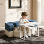 Foldable Kids Sofa With Rounded Plush Form for Reading Nooks