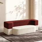 Foldable Kids Sofa With Rounded Plush Form for Reading Nooks