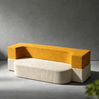 Foldable Kids Sofa With Rounded Plush Form for Reading Nooks