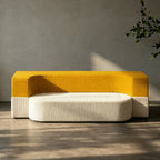 Foldable Kids Sofa With Rounded Plush Form for Reading Nooks Main Product Image