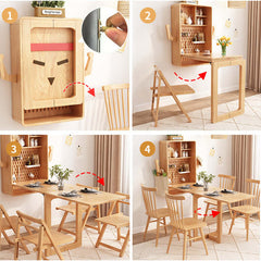 Foldable Wall Mounted Desk With Peg Board Storage Main Product Image