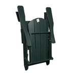 Folding Adirondack Chair, HDPE Material, Dark Green