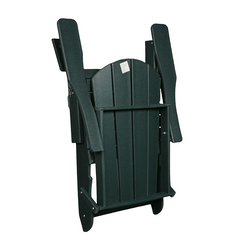 Folding Adirondack Chair, HDPE Material, Dark Green