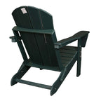 Folding Adirondack Chair, HDPE Material, Dark Green