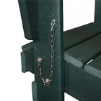 Folding Adirondack Chair, HDPE Material, Dark Green