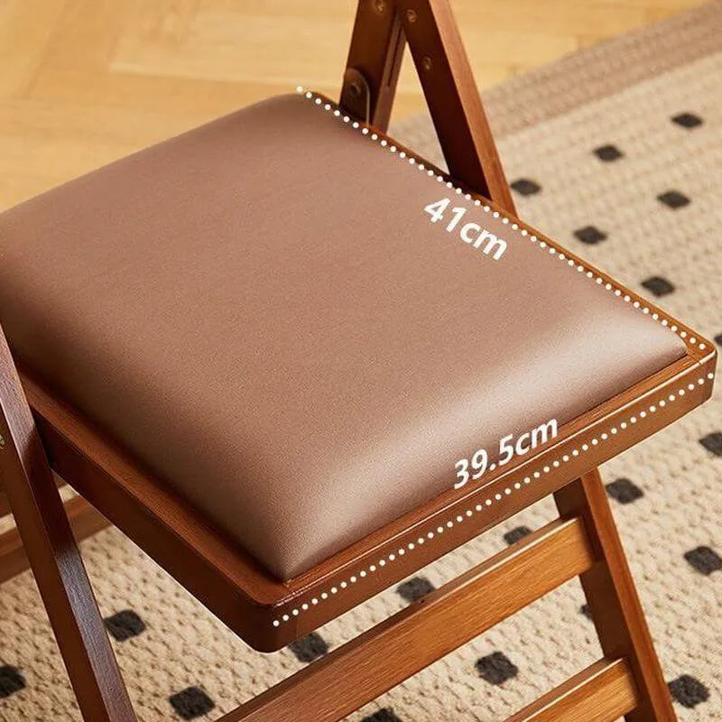 Folding Cane Back Wood Bar Stool Series With Upholstered Seat