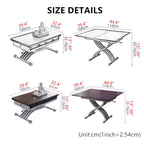 Folding Sintered Stone Coffee Table With Drawers