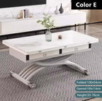 Folding Sintered Stone Coffee Table With Drawers