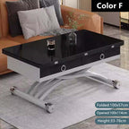Folding Sintered Stone Coffee Table With Drawers