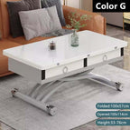 Folding Sintered Stone Coffee Table With Drawers