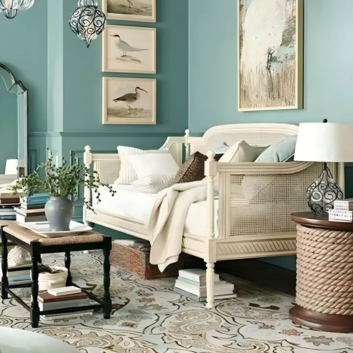 French Country Flannel Upholstered 3-Seat Sofa with Solid Color Wood Frame Secondary image