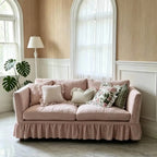 French Country Ruffle Skirt Sofa with Removable Cover and Soft Support Main Product Image