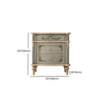 French Country Wood Drawer Storage Nightstand with Elegant Design Dimensions