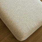 French-Inspired Fabric Bench With Scalloped Edge and Bolster Back