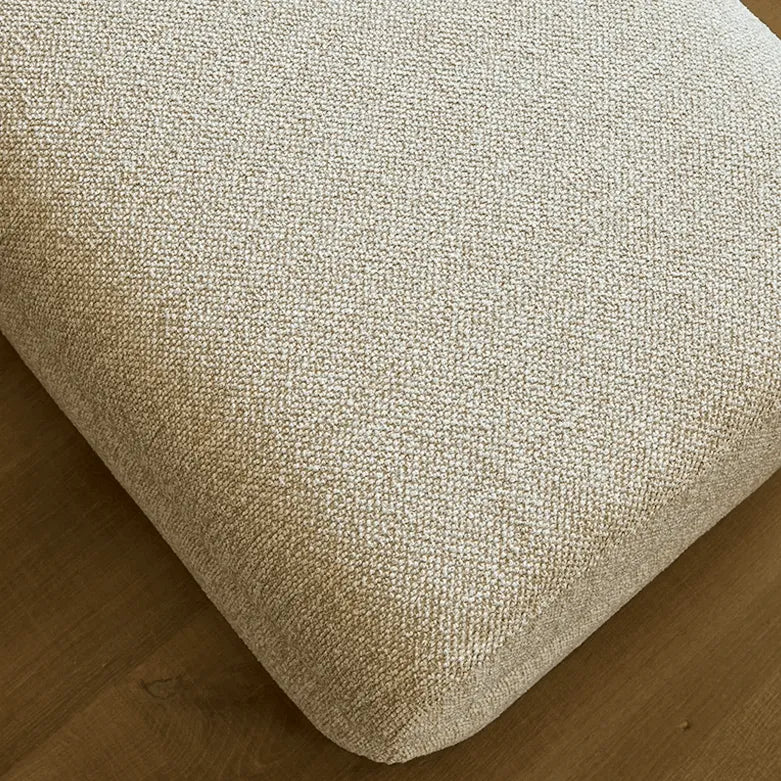 French-Inspired Fabric Bench With Scalloped Edge and Bolster Back