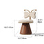 French Mid-Century Vanity Stool with Bow Back and Swivel Seat Dimensions