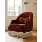 French Vintage Fringe Chair with Woven Texture and Cocooned Lounge Comfort Main Product Image