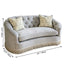 French Vintage Fringe Sofa with Tufted Velvet Curves for Living Room Dimensions