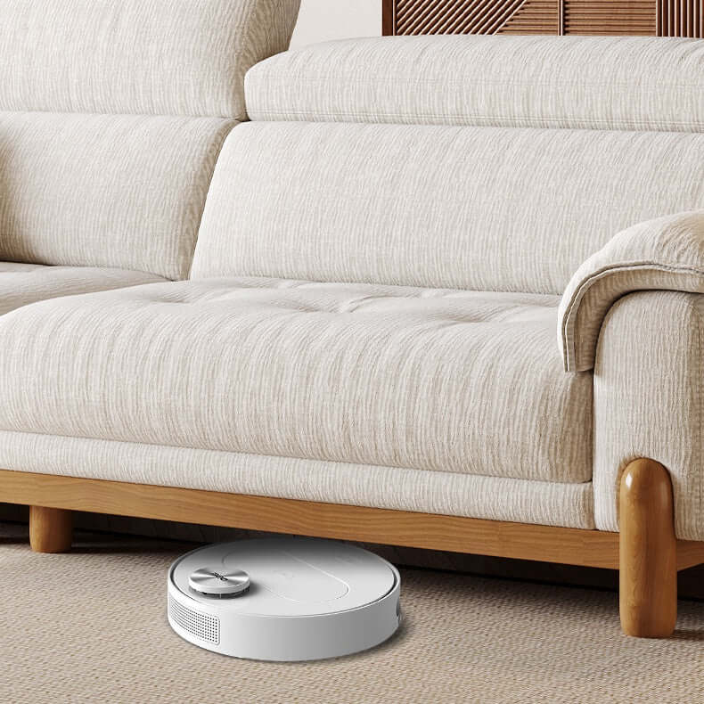 French Vintage Green Sofa with Solid Ash Wood Frame