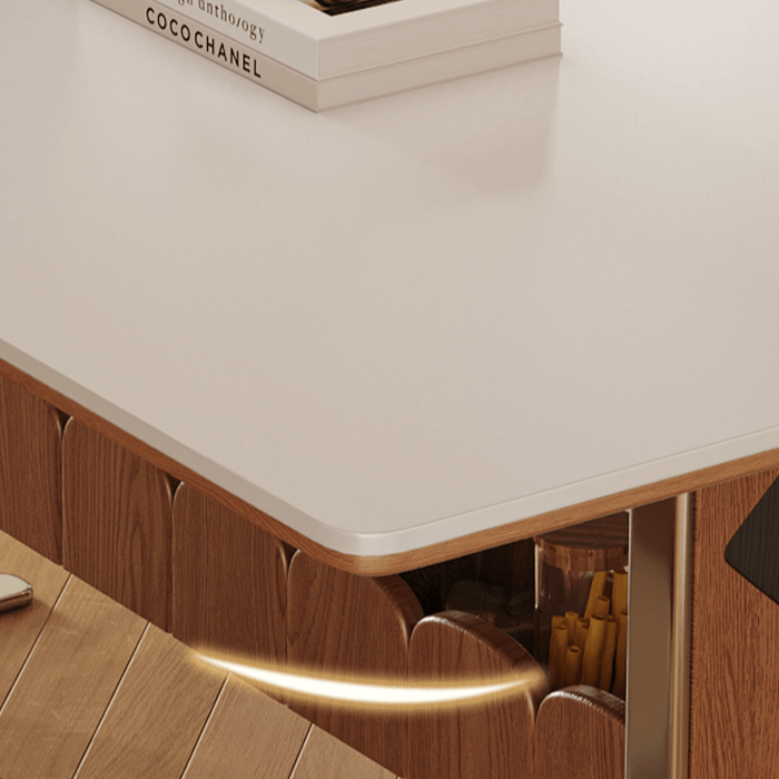 French Vintage Sintered Stone Dining Table With Storage