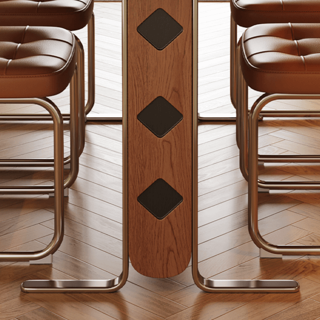 French Vintage Sintered Stone Dining Table With Storage