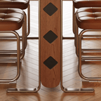 French Vintage Sintered Stone Dining Table With Storage