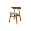 French Vintage Solid Ash Wood Dining Chair with Linen Upholstery