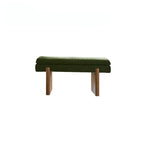 French Vintage Solid Wood Fabric Bench with Tailored Cushion Layers
