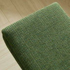 French Vintage Solid Wood Fabric Bench with Tailored Cushion Layers