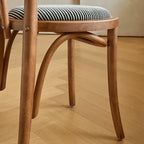 French Vintage Wood Dining Chair Series With Beech Frame and Double-Ring Back