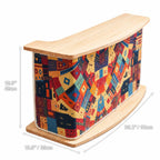 Geometric Boho Cat Scratcher Side Table With Solid Wood Storage Top