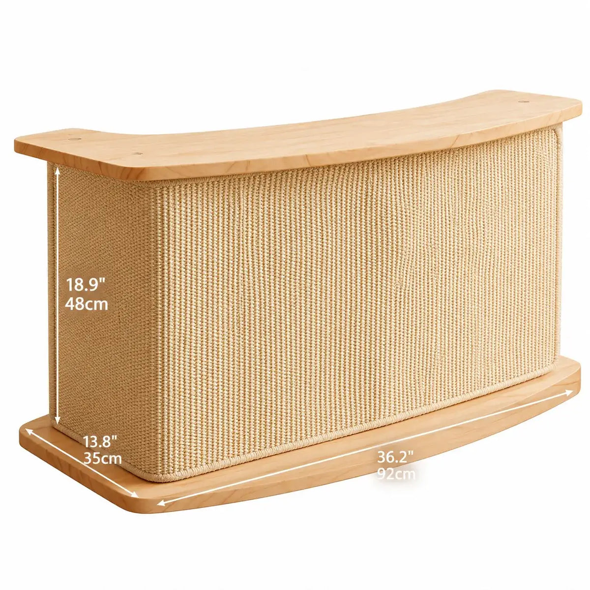 Geometric Boho Cat Scratcher Side Table With Solid Wood Storage Top Dimensions