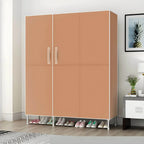 Geometric Metal Wardrobe Armoire With Drawers and Soft-Close Doors