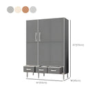 Geometric Metal Wardrobe Armoire With Drawers and Soft-Close Doors Dimensions