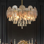 Glam 5-Tier Gold Metal Chandelier with Crystal Accents Main Product Image