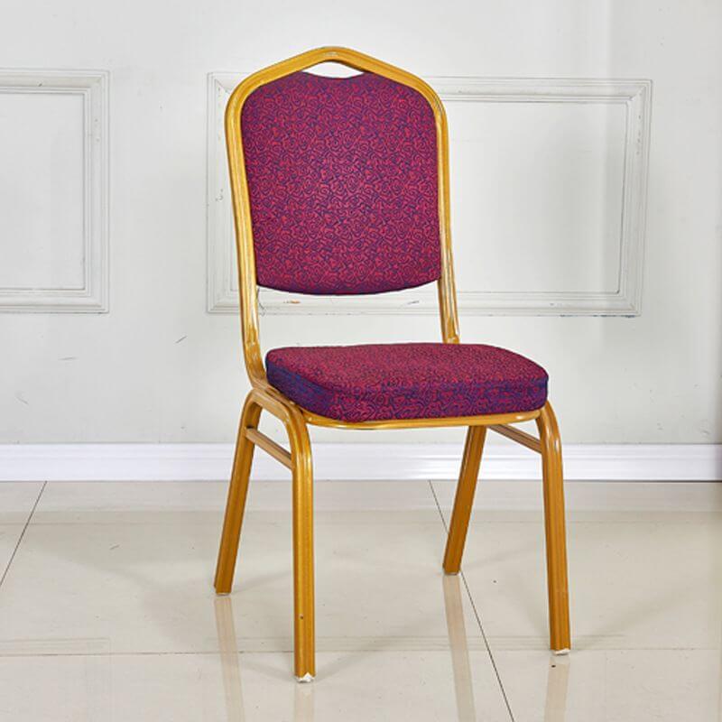 Glam Armless Side Chair with Gold Metal Legs and Upholstered Seat