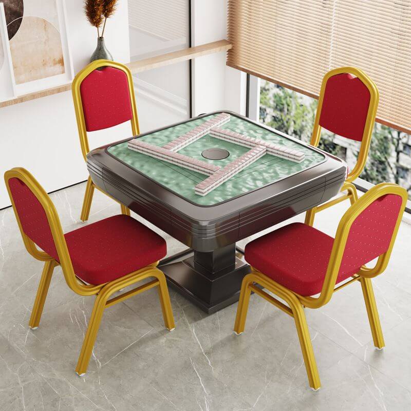 Glam Armless Side Chair with Gold Metal Legs and Upholstered Seat